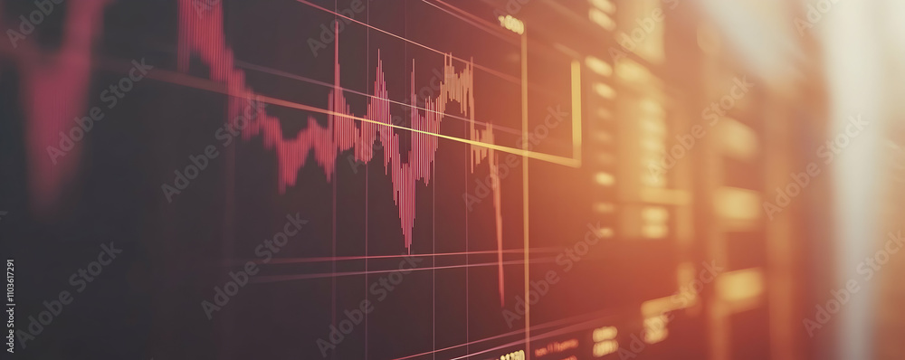 Aufkleber financial data displaying market trends and statistics