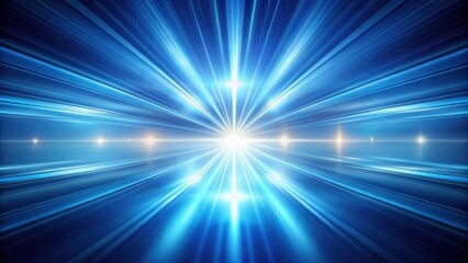 Fototapeta premium Blue abstract rays reflecting on a shiny surface, blue, abstract, rays, reflection, shiny, surface, light, flare, glowing, vibrant