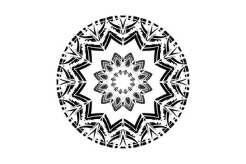 Symmetrical Mandala Art Featuring Central Star and Harmony Inspired Patterns
