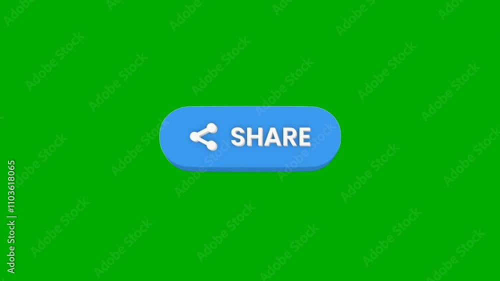 Poster animated video of share button and arrow or cursor icon. perfect for vlog assets. animated template 