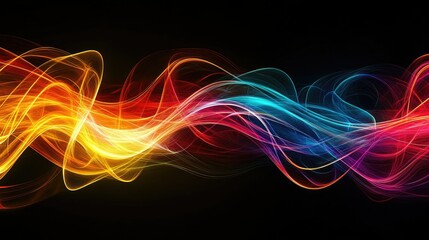 Obraz premium Abstract energy flows: vivid colors intertwining, signifying the harmony and strength of collaborative efforts.