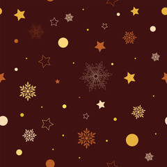 Christmas Snowflake Card Seamless Pattern