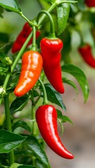 Chili Pepper Spicy fruit bearing plant used in cooking to add heat and flavor