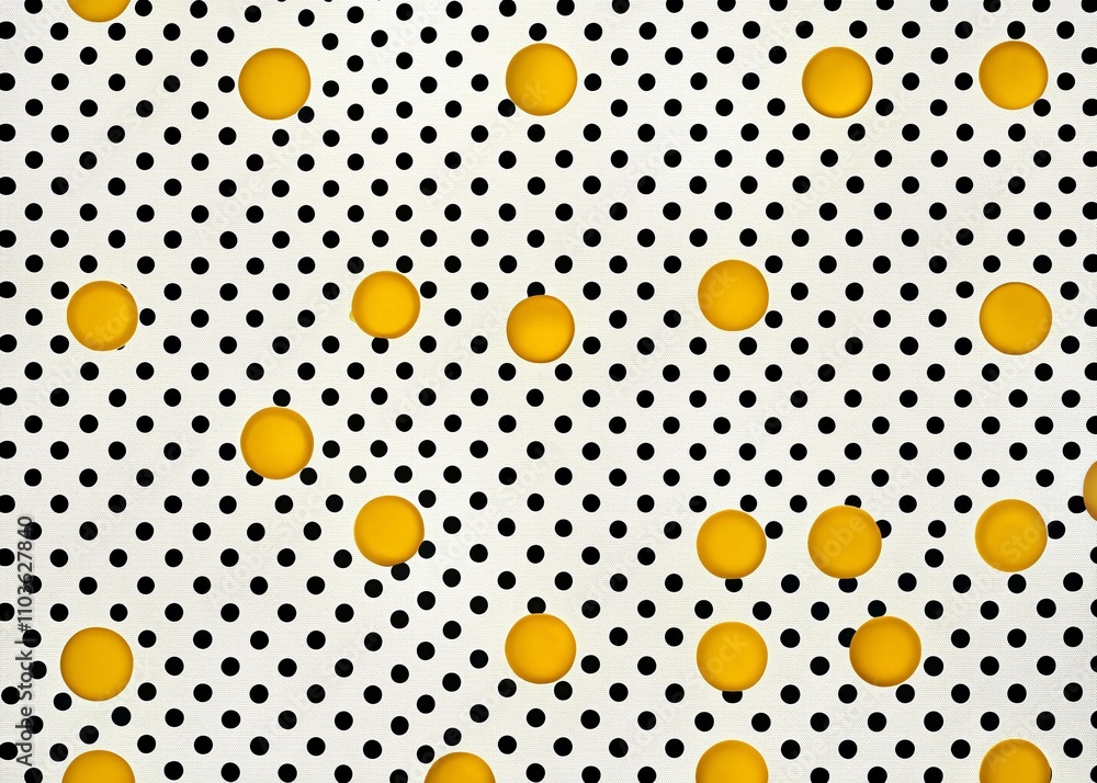 Poster hand drawn black dots pattern for creative design projects, showcasing unique small dots in a timele
