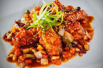 Asian style sticky chicken wings