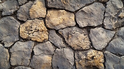 Obraz premium Close-up of rough stone texture