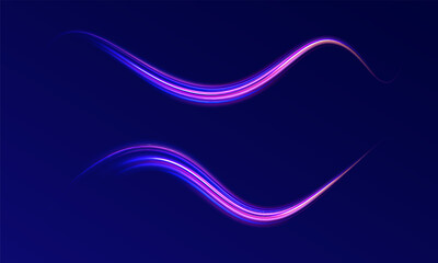 City road car light trails motion background. Electric car and city concept Hitech communication concept innovation background. Expressway, car headlight effect. Speed connection vector background.