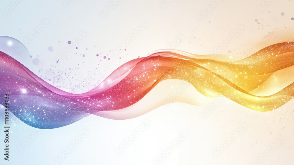 Aufkleber colorful abstract design: merging streams of energy and light representing teamwork and the fusion o