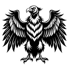 Obraz premium andean condor silhouette vector illustration printable design