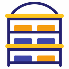 plastic rack vector icon illustration on white background