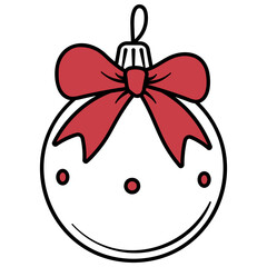 Christmas ball or New Year decoration for Christmas tree or without background