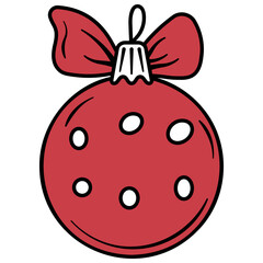 Obraz premium Christmas ball or New Year decoration for Christmas tree or without background