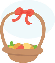  Easter Basket with Tulips and Eggs