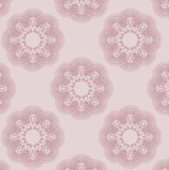 Seamless Pattern with Cute Daisy Flowers and Pansies. Feminine Texture in Country Style for Cloth, Textile, Wallpaper.