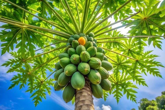 coconut tree with coconuts