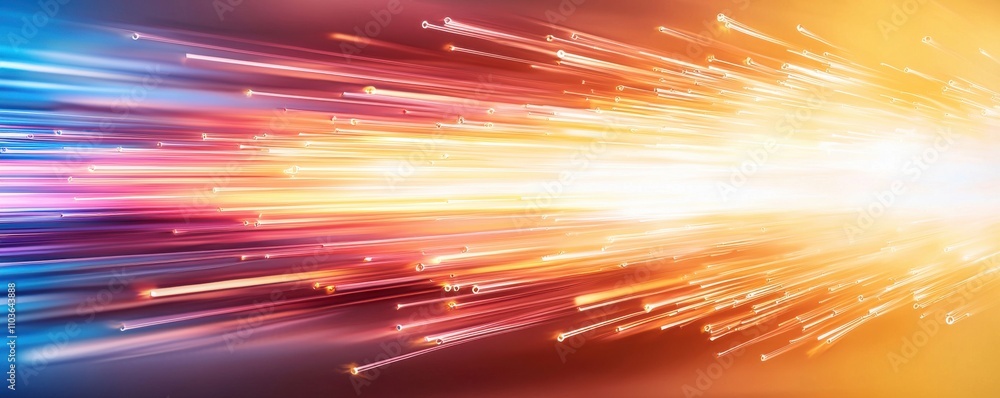 Poster a vibrant display of light streaks in various colors, symbolizing speed and motion, creating a dynam