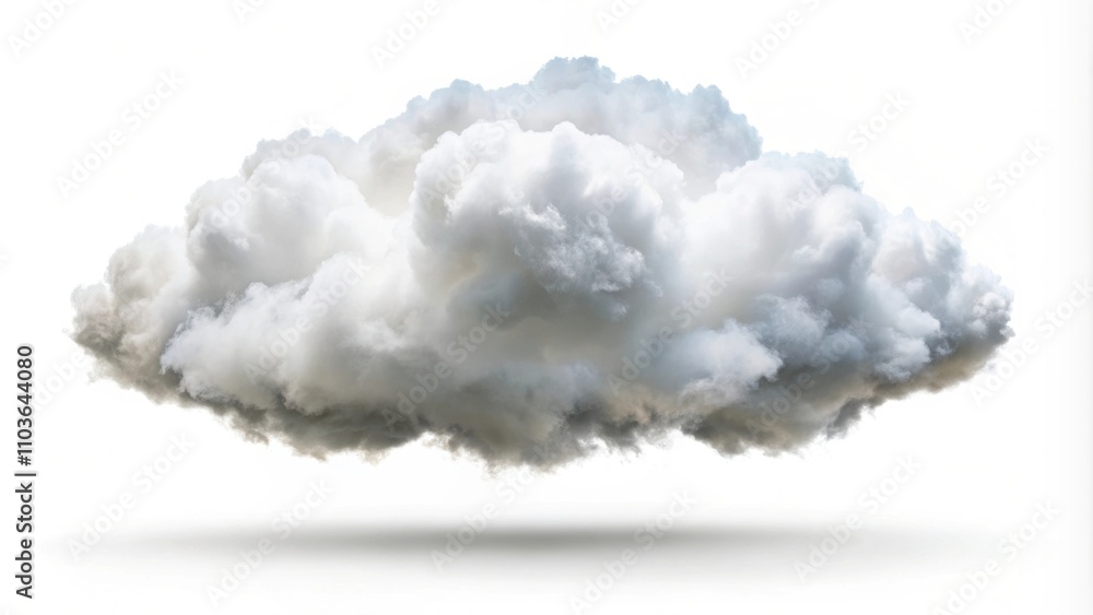 Poster isolated soft cloud floating in white background, rendering, cloud, soft, isolated, white, backgroun