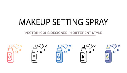 Makeup Setting Spray icon design with white background stock illustration