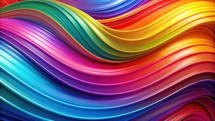 Fototapeta premium Vibrant and flowing curved shapes against a colorful backdrop, Flowing, Curved, Shapes, Vibrant, Palette, Colorful, Abstract