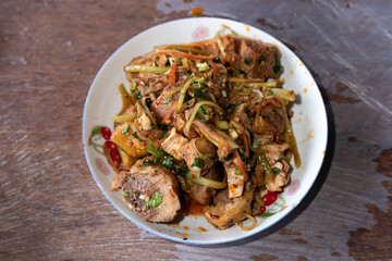 Chicken salad on a plate