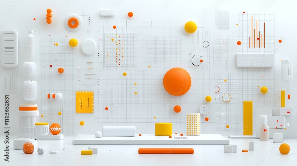Leinwandbilder This captivating 3D depicts the abstract visual concept of data mining analysis  It showcases the intricate process of extracting valuable insights and information from complex data sources