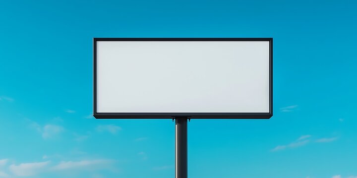 A minimalistic billboard featuring a perfectly-smooth-skinned beauty model on the right-hand side, with the left half intentionally left blank for future advertisements 