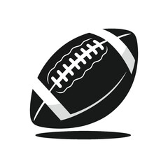 Black and White American Football Vector Ideal for Sports Logos or Graphic Design Concepts