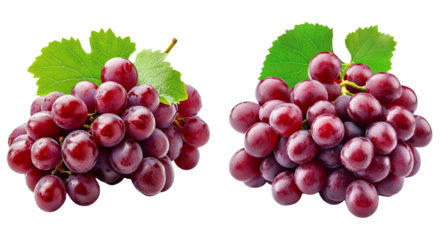 Fresh Grapes Isolated on Transparent Background