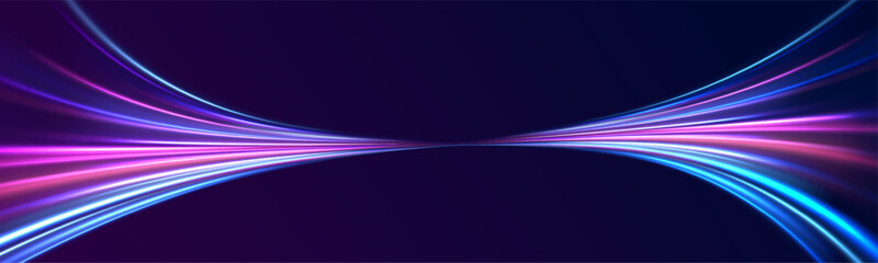  Acceleration speed motion on night road. Colorful Light Trails, Long Time Exposure Motion Blur Effect. Abstract fire flare trace lens flares acceleration speed motion on night road.