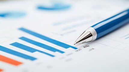 Financial reporting and business planning strategies. Growth charts and investment analysis. Financial marketing charts and stock market profit charts.
