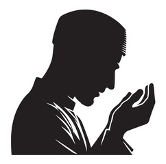 Muslim Praying Vector silhouette vector illustration