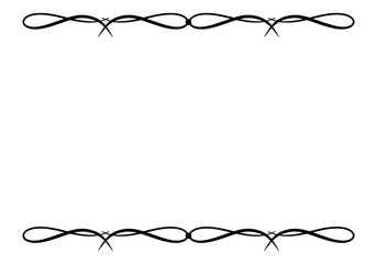 Classic Black Text Frame, Isolated on White