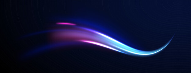 Speed connection background. Expressway, car headlight effect. Speed connection vector background. Png, line, blur, beam, ray, abstract, energy, pack, effect. Vector glowing lines air flow effect. 