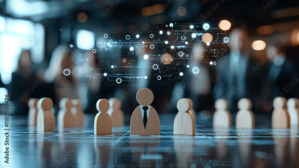 Poster ai-generated business networking event corporate office professional gathering modern environment cl