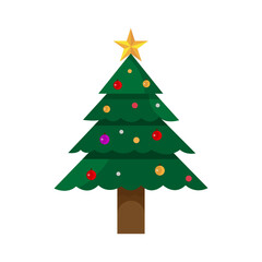 christmas tree isolated on white