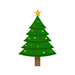christmas tree isolated on white background