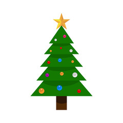 christmas tree isolated on white