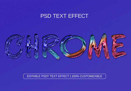Chrome Text Effect