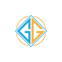 gg logo design vector template, initial gg letter logo design for any business. elegant wedding dynamic line monogram logo letter luxurious concept GG, GG letter beauty handwriting vector logo. 
