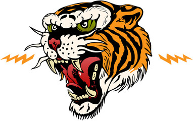 Tigre Tattoo old school style tatouage