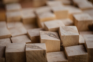 carpentry workshop. Wooden planks at a sawmill or in a carpentry workshop. Sawing and drying of wood.