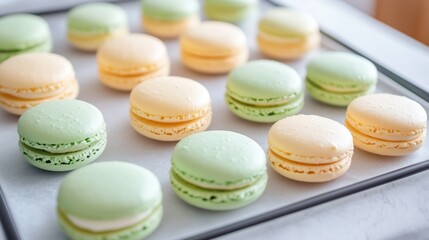 Obraz premium Colorful Macarons on Display
