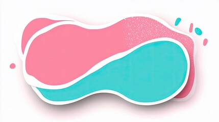Fototapeta premium Abstract Pink and Teal Wave Design Background