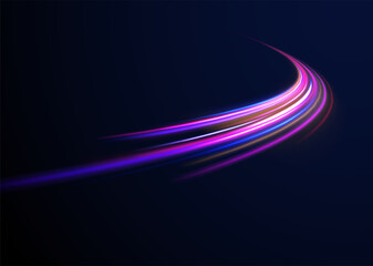 Neon stripes in the form of drill, turns and swirl. Iight background, speed, wavy, swirl,curve,speedy,vector.  Abstract background rotational border lines. 