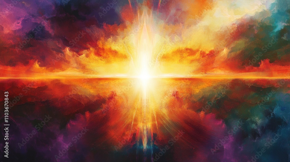 Poster an abstract visualization of sound waves resembling a heartbeat, vibrant colors pulsating outward, c