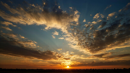Obraz premium sunset, sunrising, twilight, morning, beach, dawn, golden, daybreak, beach, clouds, sky, sunflowers, water, river