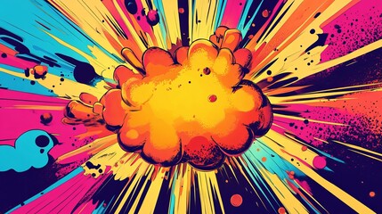 Vibrant Comic Explosion Effect Design
