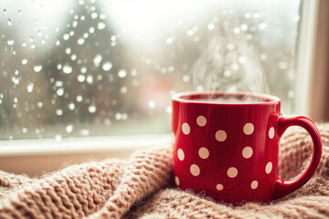 Warm Tea and Blanket on a Rainy Afternoon.