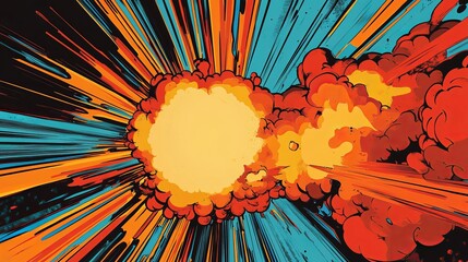 Energetic Comic Book Blast Design