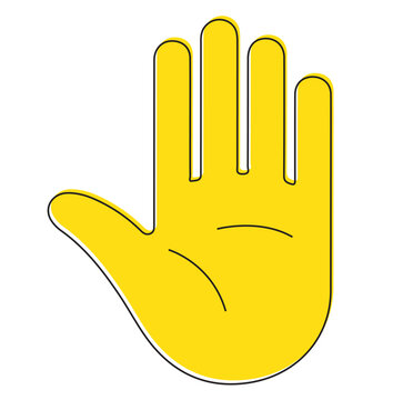 greeting or goodbye. Human waving palm Hand wave icon, motion sensor Waving hi or hello, bye line and flat icons set, editable stroke isolated on white, linear vector outline illustration, symbol logo